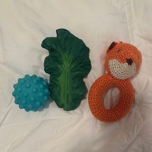 Orange Fox Rattle Toy Set for Kids